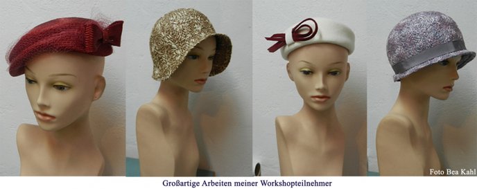 Hüte aus der Kollektion des Atelier Behauptungen